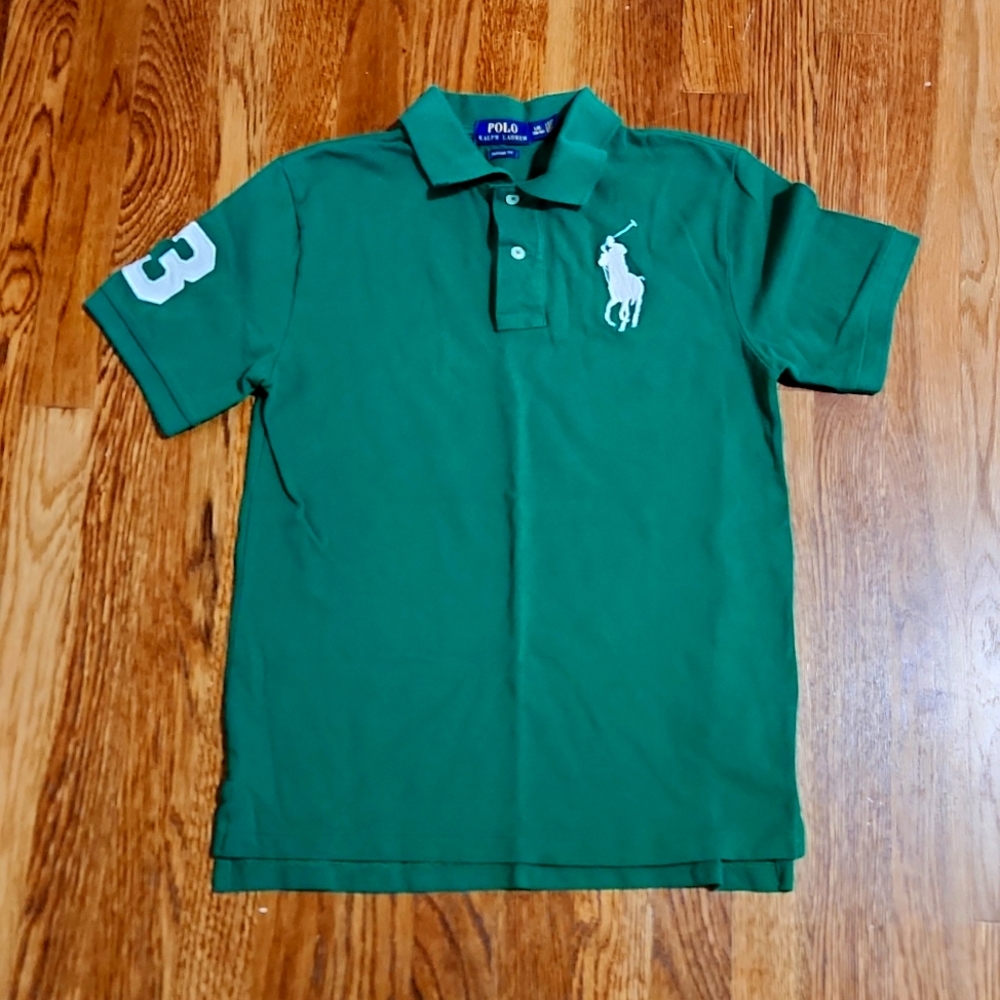 Boys Ralph Lauren Big Pony #3 Polo Shirt sz L (14/16)